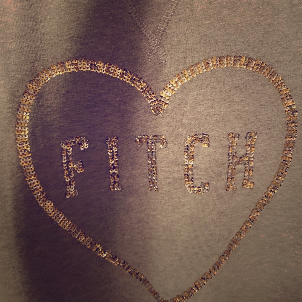 Grey heart Abercrombie and Fitch Sweatshirt